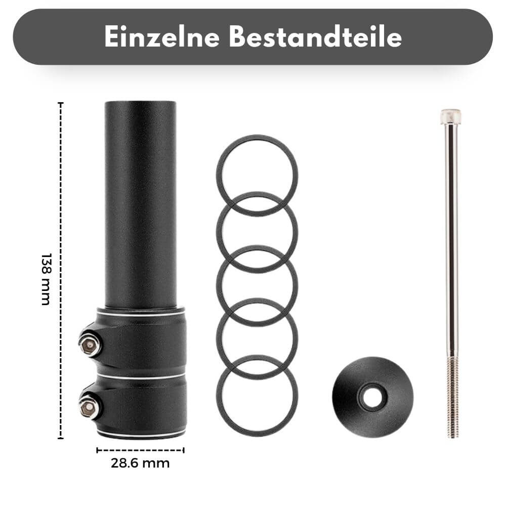 Anti-Rückenschmerzen Lenkerhöhung - gesunde, schmerzfreie Sitzhaltung
