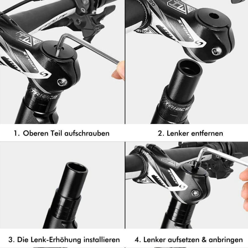 Anti-Rückenschmerzen Lenkerhöhung - gesunde, schmerzfreie Sitzhaltung